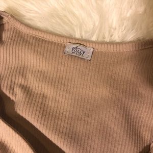 Oh Polly Tops - Oh Polly Bodysuit - Taupe Oh Polly Tops - Oh Polly Bodysuit - Taupe